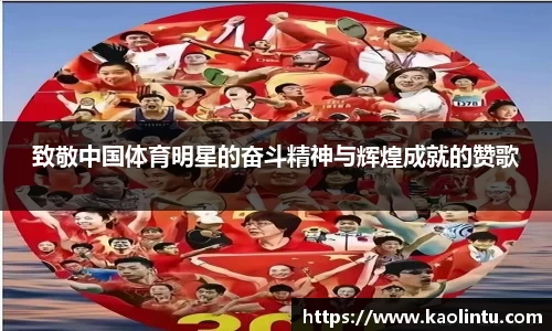 致敬中国体育明星的奋斗精神与辉煌成就的赞歌